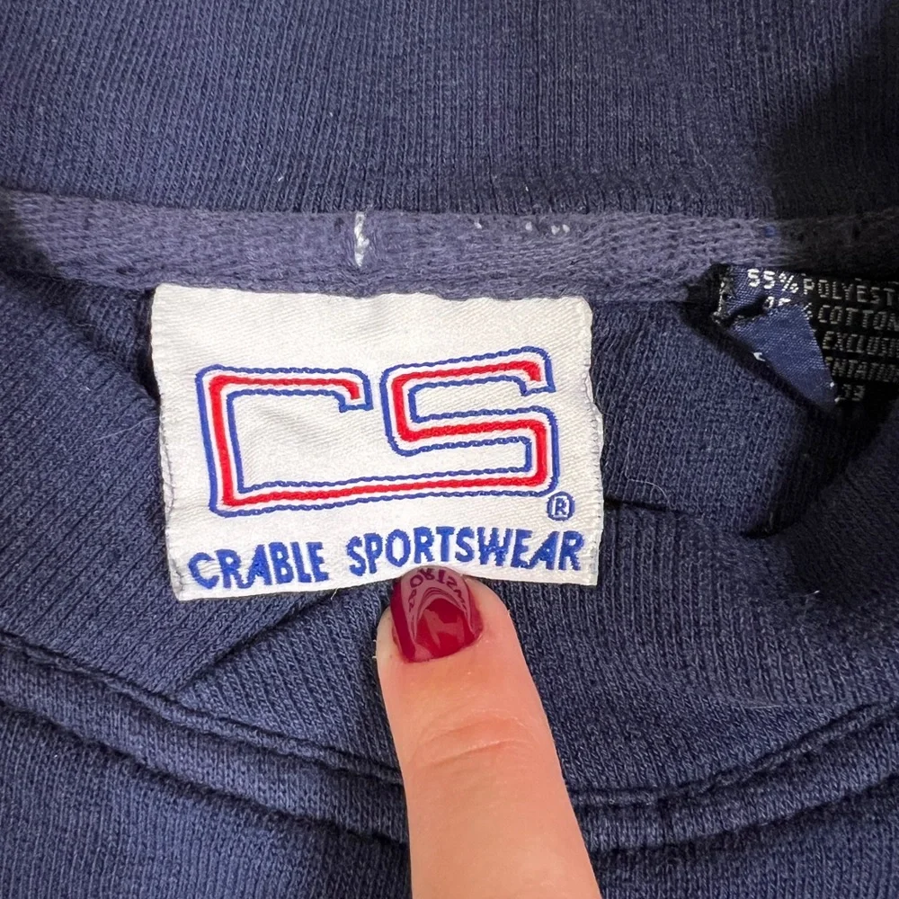 Vintage Notre Dame Crewneck Sweatshirt, Navy - Picture 6 of 6